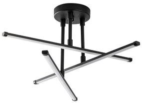 Plafonieră neagră LED 26x51 cm Ledflower – Opviq lights