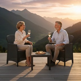 Set grădină AKITA, 3 piese, antracit I.P.A.E-Progarden