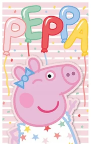 Purcelușa Peppa Party prosop de mână, prosop de față, prosop 30x50 cm