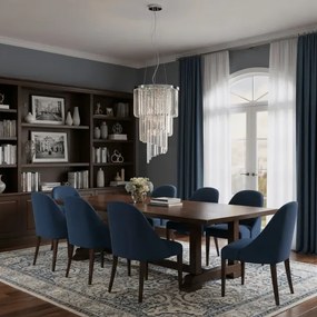 Lustră de cristal pe cablu Ideal Lux CARLTON 8xE14/40W/230V d. 40 cm crom lucios