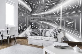 Fototapet - Coridor gri (254x184 cm)