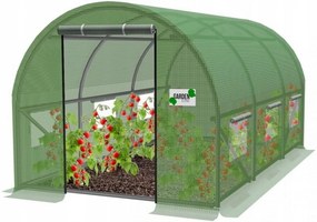 Tunel de grădină de legume cu secțiune verde 300 x 200 x 200 cm