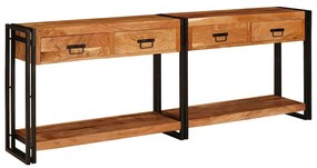 vidaXL Mese consolă 2 pcs Maro 200 x 33 x 75 cm Lemn masiv de acacia