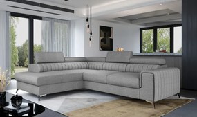 Coltar tapitat, extensibil, 278x92x205 cm, Laurence L02, Eltap (Culoare: Gri catifea / Paros 05)