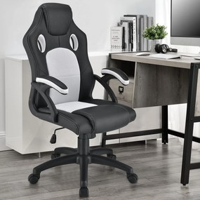 Juskys Scaun de birou Montreal - negru/alb