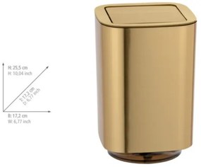 WENKO 24163100 - Coș de gunoi AURON 17x25,5 cm auriu