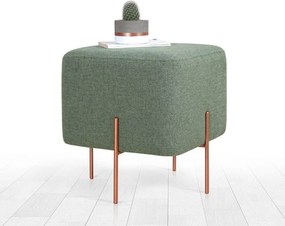 Taburet COPPER 52, stofa clasica verde, 40x40x42 cm