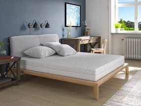 Saltea Memory Foam SleepLine BioGreen 15+5, H 20 cm, Ortopedica, ioni de argint, 7 zone de confort, Spuma cu memorie, Medie 160x200 cm