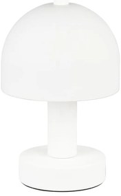 Veioză albă cu abajur din sticlă (înălțime 19 cm) Glenn – Trio