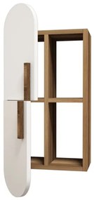Dulap de perete ROSE 80x35 cm alb/maro