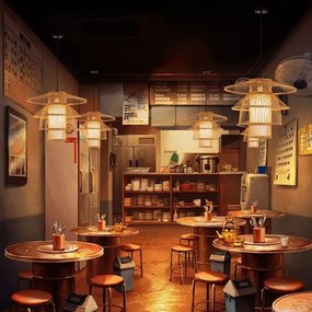 Lustră pe cablu Immax 08255L PINCHOS 1xE27/40W/230V d. 50 cm bambus