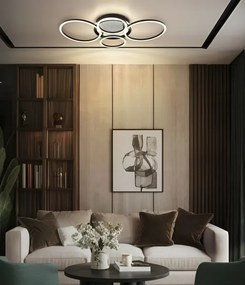 Globo 48477-40C - Plafonieră LED ALVIS LED/40W/230V 4000K 72x52 cm neagră