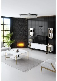 Măsuță de cafea Gold Line White