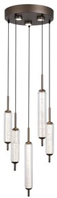 Lustra LED suspendata metal latte sticla decorativa Cattail 5Lt