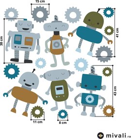 Autocolante de perete - Roboți I.