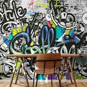 Tapet autoadeziv perete graffiti elegant