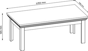 Măsuță de cafea pentru living Royal LN2 - pin nordic / stejar sălbatic
