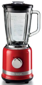 Blender Ariete MODERNA 0585/00, 1000W, 4 lame, 1.5 l, 4 viteze + puls, Ulcior din sticlă, Rosu