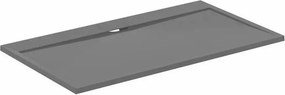 Cadita de dus dreptunghiulara Ideal Standard i.life Ultra Flat S gri asfaltic 160x90 cm