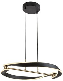 Lustra LED suspendata din metal negru auriu Adalind