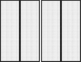vidaXL Perdea de ușă anti-insecte cu magnet, 2 buc., negru, 220x130 cm