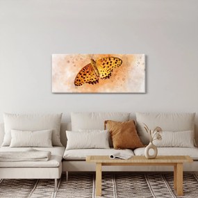 Tablou - Fluture portocaliu, aquarelă (120x50 cm)