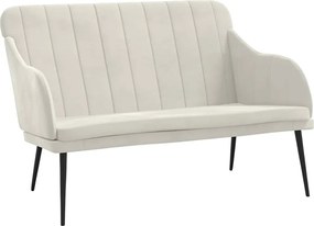 vidaXL Bancă, crem, 110x76x80 cm, catifea