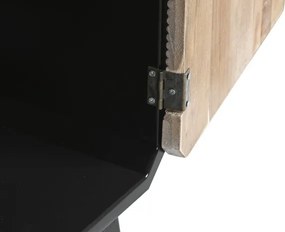Comoda TV natur si neagra , din lemn „Rustic Charm”