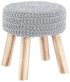 Taburet tesatura de lana Culoare Gri, NAIDA