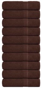 vidaXL Prosoape de baie 10 buc maro 100x150 cm 360 g/m² 100% bumbac