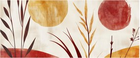 Tablou - Plante și cercuri (120x50 cm)