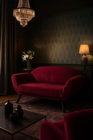 Canapea extensibila 2 locuri living 205X80 cm – stofa &amp; metal, multicolora – Genzo