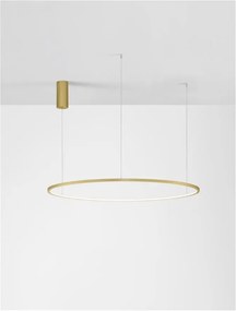 Lustra LED suspendata design modern circular TARQUIN D-100cm aurie