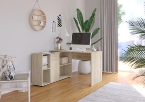 Birou de colț ELISEO – 121.4x120x75.3 cm – Sonoma