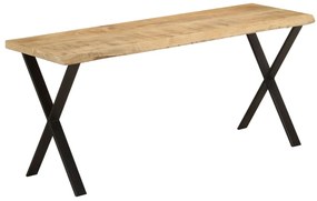 vidaXL Banchetă cu margini naturale 105 cm, lemn masiv de mango