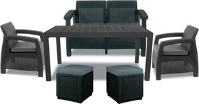 Set de mobilier de grădină Corfu Fiesta duo cub grafit
