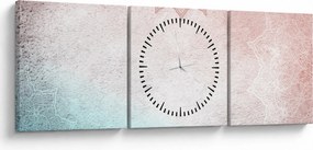 Tablou - Mandala pe zid 2 (cu ceas) (90x30 cm)