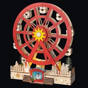 Decorațiune LED de Crăciun Solight 1v277 LED/2xAA/alb cald carusel