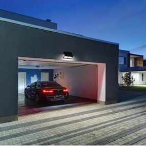 LED lampă solară de perete cu senzor, 7W, 4000K, IP65, 4000 mAh, negru