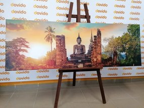 Tablou statuia lui Budha în parcul Sukhthai