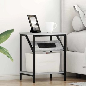 vidaXL Noptiere 2 pcs sonoma gri 38 x 30 x 48 cm Lemn compozit