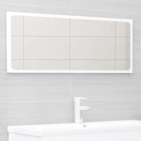 Set mobilier de baie, 2 piese, alb, PAL Alb, cu oglinda, 1