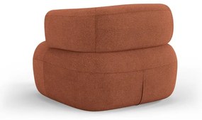 Fotoliu cărămiziu cu tapițerie din stofă bouclé Jenny – Micadoni Home