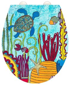 Capac WC 37 x 44,5 cm Easy-Close (cu închidere automată) Rollin'Art Under Water – Wenko