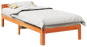 vidaXL Pat de zi fără saltea, maro ceruit, 90x200 cm, lemn masiv pin