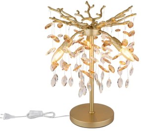 Globo 64138TG - Lampă de masă QUEENA, 3xE14/40W/230V, aurie