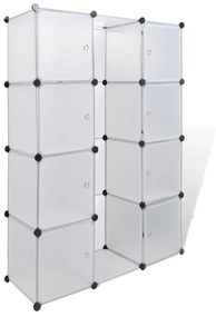240498 vidaXL Dulap modular cu 9 compartimente, 37 x 115 x 150 cm, alb