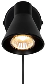 Aplica de perete cu spot directionabil design modern Eik 2 negru