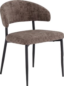 MAZZONI EXPORT IRIS Maro Stins (țesătură Juto 24) / picioare negre - SCAUN MODERN TAPIȚAT PENTRU SALON/SUFRAGERIE LOFT