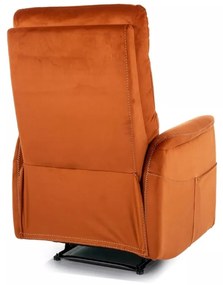 Fotoliu Solon M cu functie de masaj velvet cinnamon Blu4215